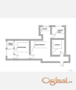 Renoviran dvoiposoban stan 44m2, Liman 4, Novi Sad